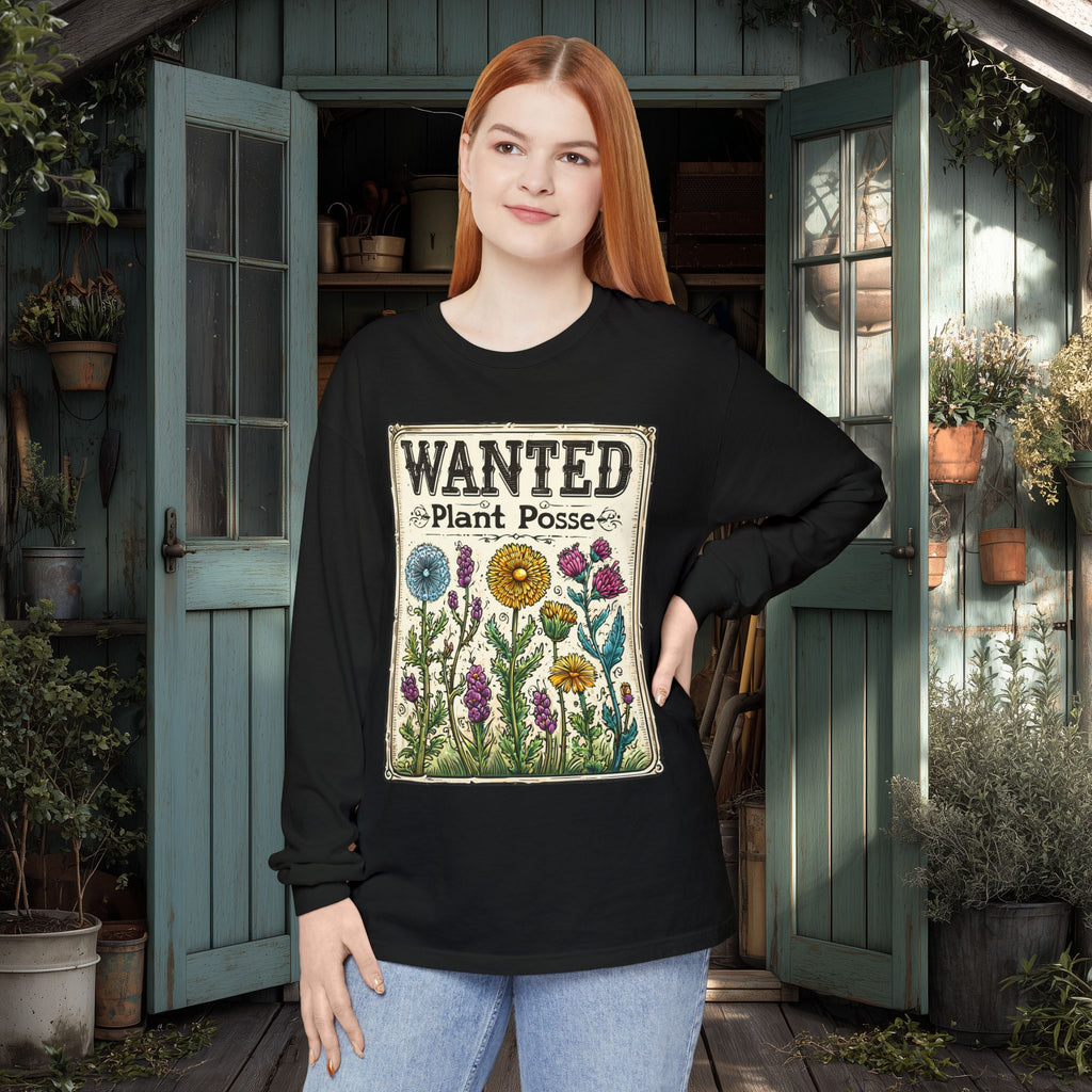 Plant Posse Wanted Poster Long Sleeve T-Shirt
