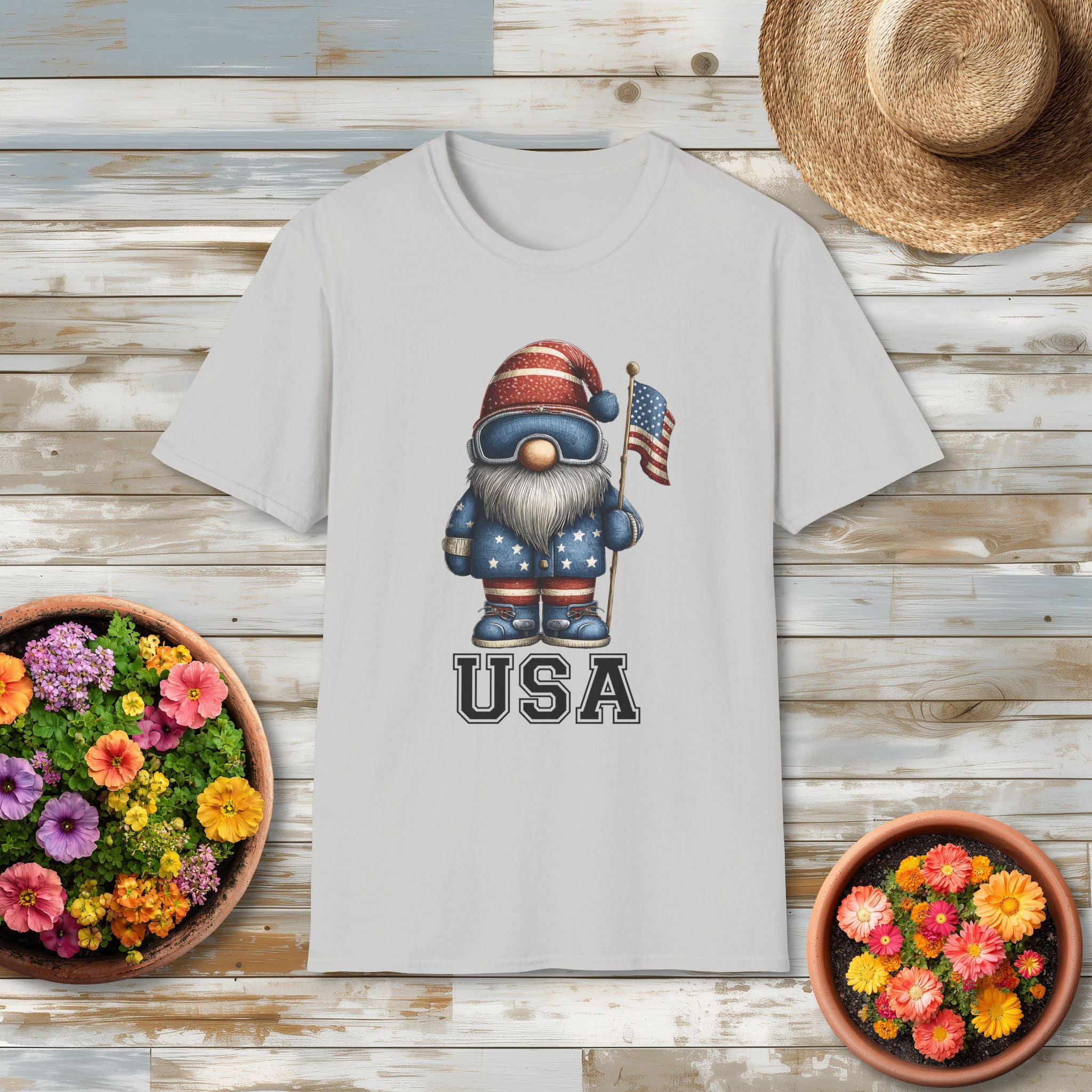 USA Winter Sports Garden Gnome T-Shirt