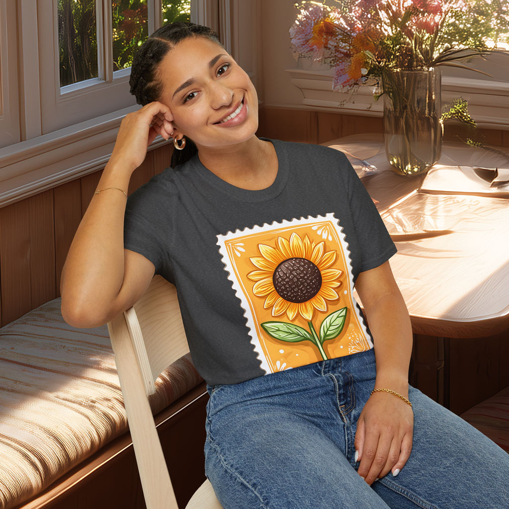 Sunflower Postage Stamp T-Shirt