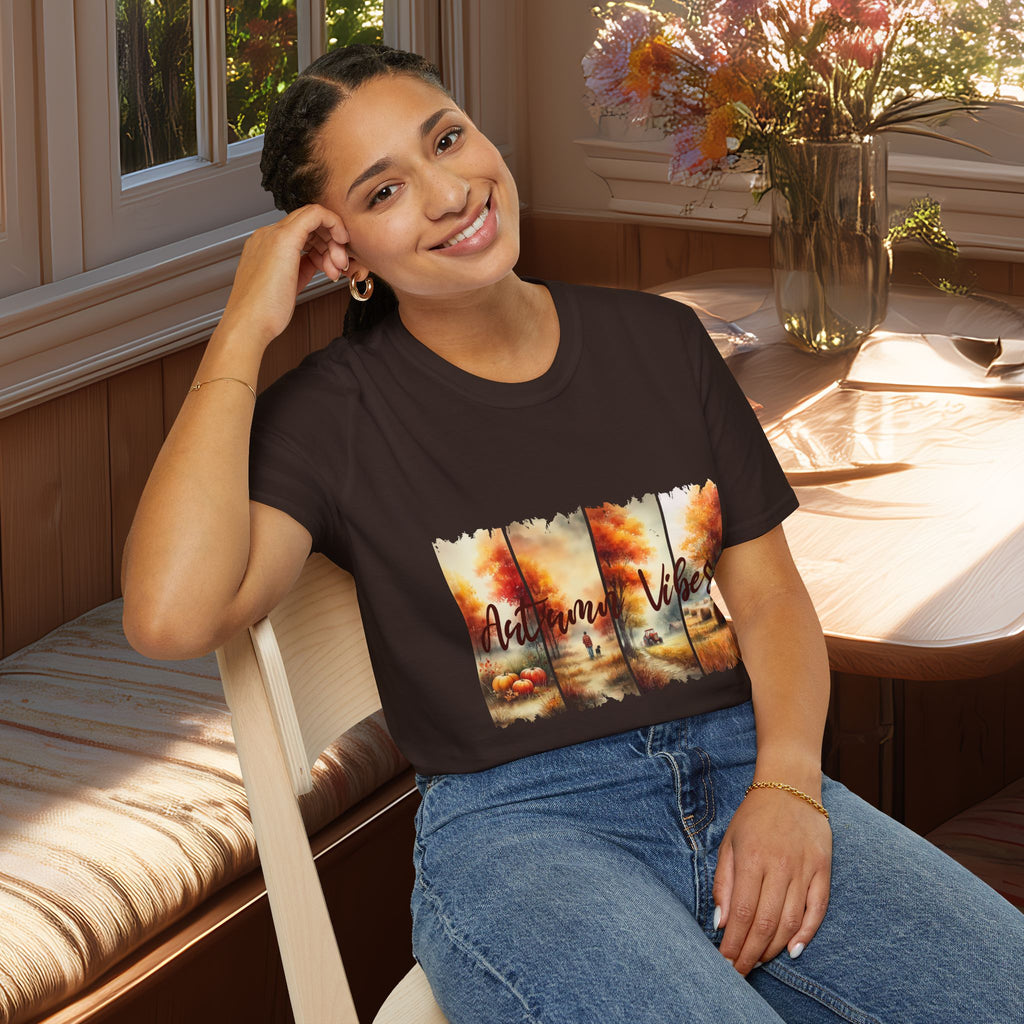 Autumn Vibes Farm Scene T-Shirt