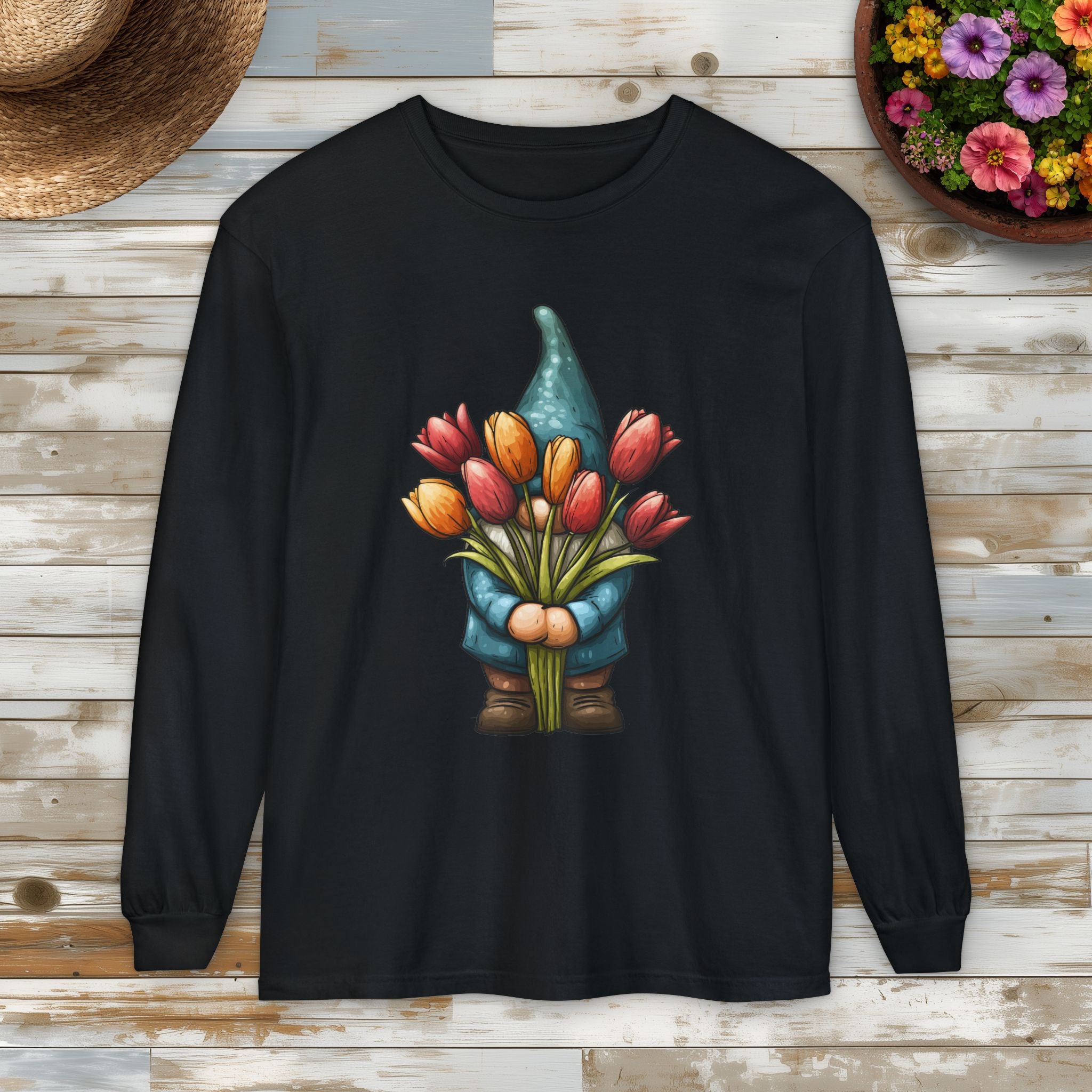 Bashful Romantic Gnome Long Sleeve Tee